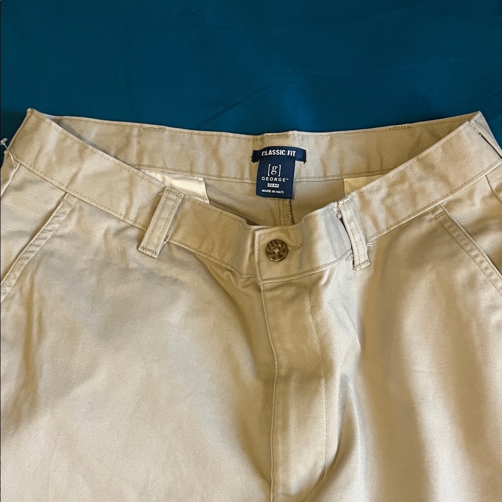 George Men's Classic Fit Tan Chinos